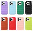 For iPhone 12 / 12 Pro Thick Down Jacket Soft PU Phone Case(Pink) - 7
