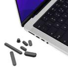ENKAY Hat-Prince Silicone Anti-dust Plugs for MacBook Air 13.6 2022/2024 A2681 (M2) / A3113 (M3) (Black) - 1
