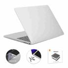 ENKAY Hat-Prince 3 in 1 Matte Laptop Protective Case + TPU Keyboard Film + Anti-dust Plugs Set for MacBook Pro 14.2 inch A2442 2021/A2779 2023, Version:US Version(White) - 1