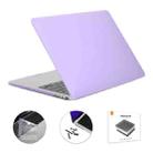 ENKAY Hat-Prince 3 in 1 Matte Laptop Protective Case + TPU Keyboard Film + Anti-dust Plugs Set for MacBook Pro 14.2 inch A2442 2021/A2779 2023, Version:US Version(Purple) - 1