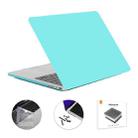 ENKAY Hat-Prince 3 in 1 Matte Laptop Protective Case + TPU Keyboard Film + Anti-dust Plugs Set for MacBook Pro 14.2 inch A2442 2021/A2779 2023, Version:US Version(Cyan) - 1