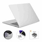 ENKAY Hat-Prince 3 in 1 Matte Laptop Protective Case + TPU Keyboard Film + Anti-dust Plugs Set for MacBook Pro 16.2 inch A2485 2021/A2880 2023, Version:US Version(White) - 1