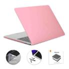 ENKAY Hat-Prince 3 in 1 Matte Laptop Protective Case + TPU Keyboard Film + Anti-dust Plugs Set for MacBook Pro 16.2 inch A2485 2021/A2880 2023, Version:US Version(Pink) - 1