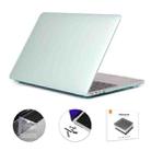ENKAY Hat-Prince 3 in 1 Crystal Laptop Protective Case + TPU Keyboard Film + Anti-dust Plugs Set for MacBook Pro 14.2 inch A2442 2021, Version:EU Version(Light Green) - 1