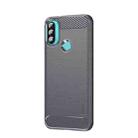 For Motorola Moto E20 / E30 / E40 MOFI Gentleness Series Brushed Texture Carbon Fiber Soft TPU Case(Gray) - 1