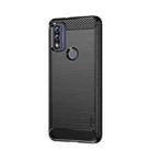 For Motorola Moto G Pure 2021 MOFI Gentleness Series Brushed Texture Carbon Fiber Soft TPU Case(Black) - 1