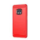 For Nokia XR20 MOFI Gentleness Series Brushed Texture Carbon Fiber Soft TPU Case(Red) - 1