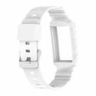For Fitbit Charge 5 Silicone One Body Armor Watch Band(White) - 2