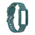 For Fitbit Charge 4 Silicone One Body Armor Watch Band(Green Pine Needles) - 1