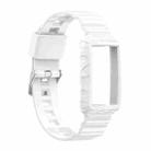 For Fitbit Charge 4 SE Silicone One Body Armor Watch Band(White) - 1