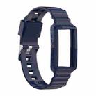 For Fitbit Charge 3 SE Silicone One Body Armor Watch Band(Navy Blue) - 1