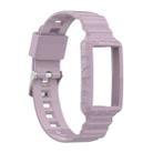 For Fitbit Charge 3 SE Silicone One Body Armor Watch Band(Light Purple) - 1