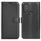 For Motorola Moto G Power 2022 Litchi Texture Horizontal Flip Protective Case with Holder & Card Slots & Wallet(Black) - 1