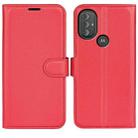 For Motorola Moto G Power 2022 Litchi Texture Horizontal Flip Protective Case with Holder & Card Slots & Wallet(Red) - 1