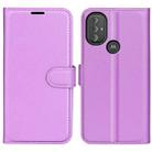 For Motorola Moto G Power 2022 Litchi Texture Horizontal Flip Protective Case with Holder & Card Slots & Wallet(Purple) - 1