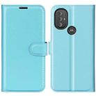 For Motorola Moto G Power 2022 Litchi Texture Horizontal Flip Protective Case with Holder & Card Slots & Wallet(Blue) - 1