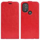 For Motorola Moto G Power 2022 R64 Texture Single Vertical Flip Leather Phone Protective Case with Card Slots & Photo Frame(Red) - 1