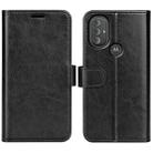 For Motorola Moto G Power 2022 R64 Texture Single Horizontal Flip Phone Protective Case with Holder & Card Slots & Wallet& Photo Frame(Black) - 1