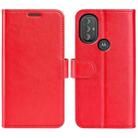 For Motorola Moto G Power 2022 R64 Texture Single Horizontal Flip Phone Protective Case with Holder & Card Slots & Wallet& Photo Frame(Red) - 1