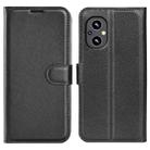 For OnePlus Nord N20 5G Litchi Texture Horizontal Flip Protective Case with Holder & Card Slots & Wallet(Black) - 1