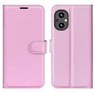 For OnePlus Nord N20 5G Litchi Texture Horizontal Flip Protective Case with Holder & Card Slots & Wallet(Pink) - 1