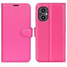 For OnePlus Nord N20 5G Litchi Texture Horizontal Flip Protective Case with Holder & Card Slots & Wallet(Rose Red) - 1