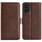 For OnePlus Nord N20 5G Dual-side Magnetic Buckle Horizontal Flip Leather Case with Holder & Card Slots & Wallet(Brown) - 1