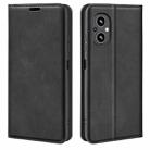 For OnePlus Nord N20 5G Retro-skin Magnetic Suction Leather Case with Holder & Card Slots & Wallet(Black) - 1