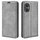 For OnePlus Nord N20 5G Retro-skin Magnetic Suction Leather Case with Holder & Card Slots & Wallet(Grey) - 1