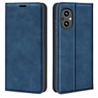 For OnePlus Nord N20 5G Retro-skin Magnetic Suction Leather Case with Holder & Card Slots & Wallet(Dark Blue) - 1