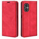 For OnePlus Nord N20 5G Retro-skin Magnetic Suction Leather Case with Holder & Card Slots & Wallet(Red) - 1