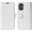 For OnePlus Nord N20 5G R64 Texture Single Horizontal Flip Phone Protective Case with Holder & Card Slots & Wallet& Photo Frame(White) - 1