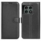 For OnePlus 10 Pro 5G Litchi Texture Horizontal Flip Protective Case with Holder & Card Slots & Wallet(Black) - 1