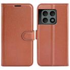 For OnePlus 10 Pro 5G Litchi Texture Horizontal Flip Protective Case with Holder & Card Slots & Wallet(Brown) - 1