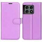 For OnePlus 10 Pro 5G Litchi Texture Horizontal Flip Protective Case with Holder & Card Slots & Wallet(Purple) - 1