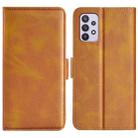 For Samsung Galaxy A53 5G Dual-side Magnetic Leather Case with Holder & Card Slots & Wallet(Yellow) - 1