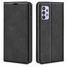 For Samsung Galaxy A53 5G Retro-skin Magnetic Leather Case with Holder & Card Slots & Wallet(Black) - 1