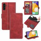 For Samsung Galaxy A13 5G Dual-side Magnetic Buckle Horizontal Flip Leather Case with Holder & Card Slots & Wallet(Red) - 1
