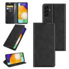 For Samsung Galaxy A13 5G Retro-skin Magnetic Leather Case with Holder & Card Slots & Wallet(Black) - 1