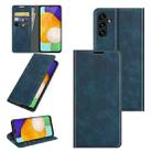 For Samsung Galaxy A13 5G Retro-skin Magnetic Leather Case with Holder & Card Slots & Wallet(Dark Blue) - 1