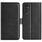 For Samsung Galaxy A13 4G Dual-side Magnetic Buckle Horizontal Flip Leather Case with Holder & Card Slots & Wallet(Black) - 1