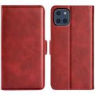 For Samsung Galaxy A03 164mm Dual-side Magnetic Buckle Horizontal Flip Leather Case with Holder & Card Slots & Wallet(Red) - 1