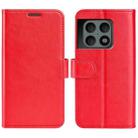 For  OnePlus 10 Pro 5G R64 Texture Single Horizontal Flip Phone Protective Case with Holder & Card Slots & Wallet& Photo Frame(Red) - 1