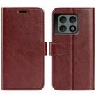 For  OnePlus 10 Pro 5G R64 Texture Single Horizontal Flip Phone Protective Case with Holder & Card Slots & Wallet& Photo Frame(Brown) - 1