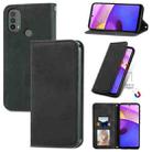 For Motorola Moto E40 Retro Skin Feel Magnetic Horizontal Flip Leather Case(Black) - 1