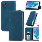 For Motorola Moto G50 5G Retro Skin Feel Magnetic Horizontal Flip Leather Case(Blue) - 1