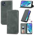 For Motorola Moto G50 5G Retro Skin Feel Magnetic Horizontal Flip Leather Case(Grey) - 1