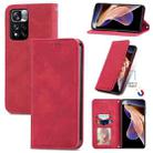For Xiaomi Redmi Note 11 Pro China /11 Pro+ Retro Skin Feel Magnetic Horizontal Flip Leather Case(Red) - 1