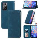 For Xiaomi Redmi Note 11 Retro Skin Feel Magnetic Horizontal Flip Leather Case(Blue) - 1