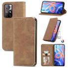 For Xiaomi Redmi Note 11 Retro Skin Feel Magnetic Horizontal Flip Leather Case(Brown) - 1